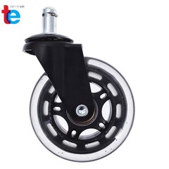 NEW 5Pcs Office Chair Caster Rubber Swivel Wheels Replacement Heavy Duty 3 inch