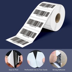 2.25″ x 1.25″ Direct Thermal Labels, Permanent Adhesive Barcode Address Label…