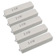 5pcs 4 ohm 4RΩJ 10 watt Axial Ceramic Cement Power Resistor 10W