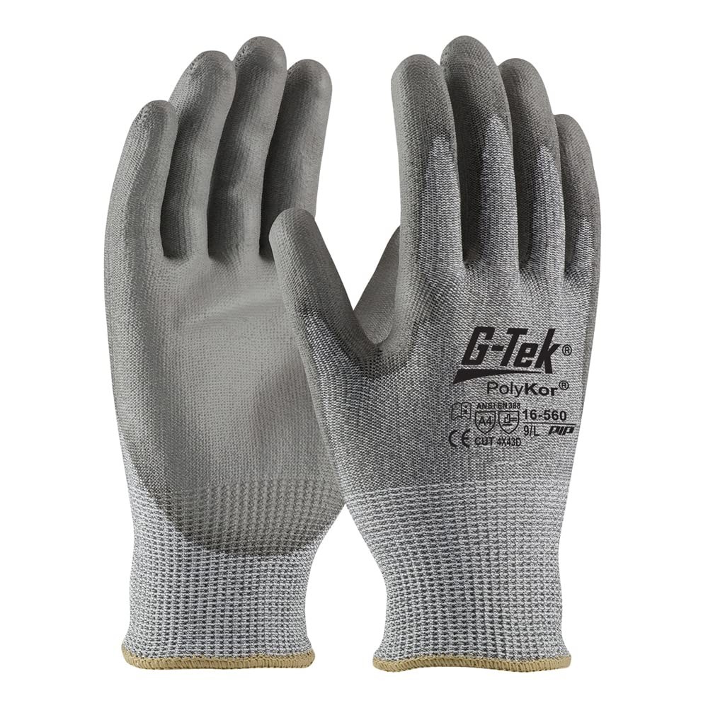 PIP 16-560/M G-Tek Polykor Seamless Knit Blended Glove with Coated Smooth Grip,