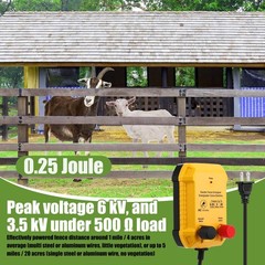 Electric Fence for Preventing Animals Intruding 2 Mile 110VAC 0.25 Joule Elec…