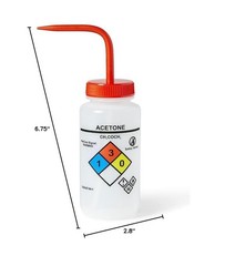 LDPE Wash Bottle Acetone 500mL United Scientific