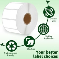 10Rolls 2″x1″ Direct Thermal Labels 1300/Roll Barcode UPC/ FBA for Zebra & Rollo