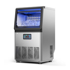 Uimoso 90lbs/24h Commercial Ice Maker for Bar and Restaurant with 13lbs Storage