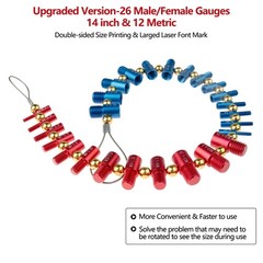 Nut and Bolt Thread Checker Inch Metric Thread Gauge Nut and Bolt Size Gauge