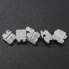 Dental Orthodontic Ceramic Brackets Metal Slot Roth MBT 022 018 3W/H 3M Clarity