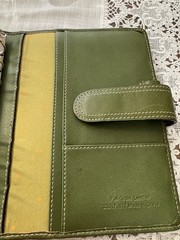 Franklin covey Compact Vintage Charlotte Full Grain Leather Olive/Green Color