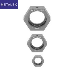 Hexagon Die Adapter Set Of 3 Pieces For Round Split Button Dies 13/16″ 1″ 1-1/2″