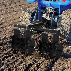 2 Pcs 15.7 in Wide Tow-Behind Disc Plow Harrow Attachment – Fits 2×2” Receiver