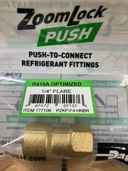 (LOT OF 60) 777106 Parker ZoomLock Push 1/4 Flare Fitting PZKP-F4-HNBR Brand NEW
