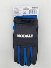 Kobalt Black Synthetic Leather Mechanical Repair Gloves 3 Pairs (Touch Screen)