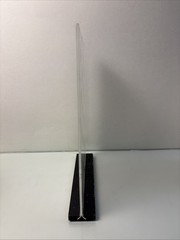 8.5 x 11 Acrylic Sign Holder w/ Black Plastic Base Double Sided Display