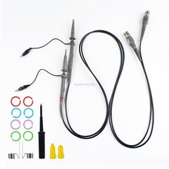 2pcs Oscilloscope Probe Scope Clip Test Cable Lead Kit 1X /10X BNC For P6100