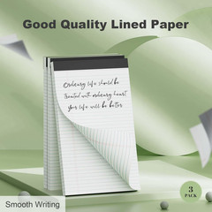 White Legal Pads 8.5 X 11 Narrow Ruled, 3 Pack Notepads College Ruled Pads of P