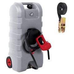 Portable 15 Gas Fuel Tank with Casters, Wheeled Utility Fuel Tank Gallon