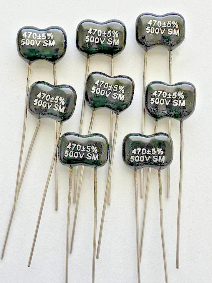 12X – 470pF @ 500V (5%) DIP SILVER MICA CAPACITOR – AMP/RF/HiFi/AUDIO/SNUBER (m)