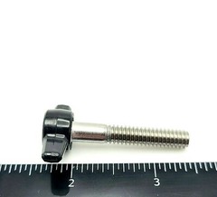 1/4″-20 x 1 1/2″ Thumb Screw Bolts with Black Butterfly Tee Wing Clamping Knob