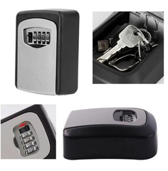 Key Lock Box Combination Wall Non Metal 4 Digit Security Storage Case Organizer