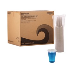 Boardwalk TRANSCUP16CT 16 oz. Plastic Cold Cups – Translucent (1000/CT) New