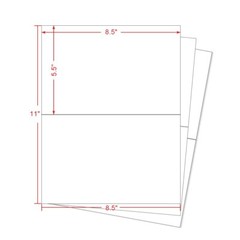 200 8.5×5.5 Half Sheet Shipping Labels 2 Per Sheet Self Adhesive