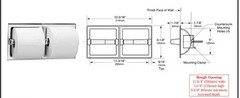 Commercial Dual Toilet Paper Dispenser, Recessed-Mounted – Stainless Steel Satin