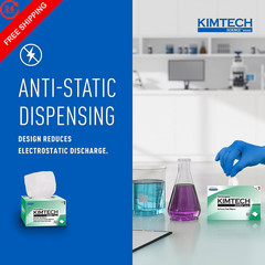 Kimtech 34155 KIMWIPES, Delicate Task Wipers, 1-Ply, 4 2/5 x 8 2/5, 286/Box