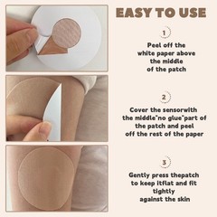 Nepia 30 Pcs Flesh CGM Sensor Patches | Waterproof Adhesive universal, Skin