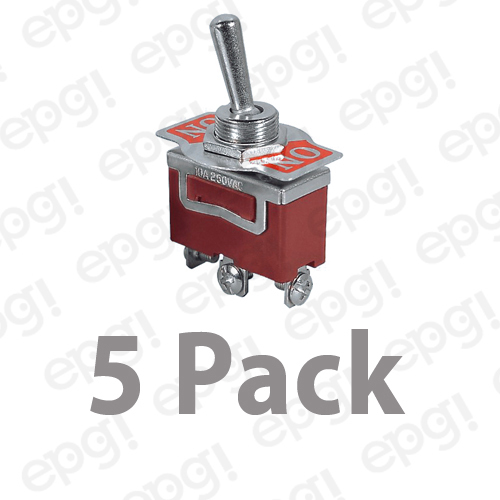 5 PACK – SPDT C/OFF (ON/OFF/ON) MEDIUM DUTY TOGGLE SWITCH 10A-125VAC # ST92-5PK