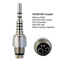 COXO Dental LED Fiber Optic High Speed Handpiece Ti For Kavo Coupler 4 6 Hole