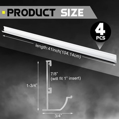 Blulu 4 Pcs 164″ L Aluminum RV Rain Awning Gutter Trim with Screws Roof Rain …