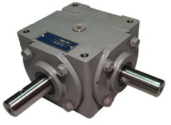 40 HP Right Angle Bevel Gearbox w/Crosshole & Keyed Shaft CW/CCW 1:1
