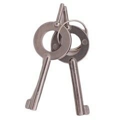 Purple Double Locking Hinge Steel Handcuffs Police Grade Standard Size
