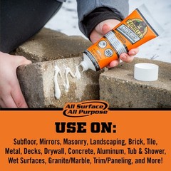 Gorilla Heavy Duty Construction Adhesive Waterproof All Purpose Bonding Glue …