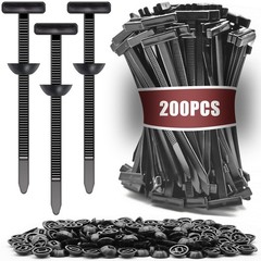 200 PCS Nylon Universal Cable Tie Buckle，Heavy Duty Self-Locking Zip Ties Holder