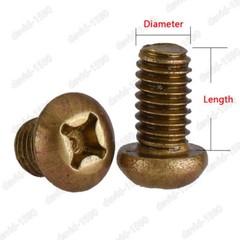 M2 M2.5 M3 M4 M5 M6 M8 Solid Brass Phillips Cross Pan Head Machine Screws Bolt