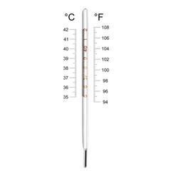Glass Oral Thermometer Adults Classic Cuban 4.7×0.3×0.3 Inches, Blue