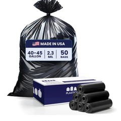 Plasticplace 40-45 Gallon Trash 2.3 Mil Heavy Duty Garbage Can 40 X 46 50 Count