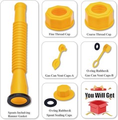 Replacement Gas Can Spout Nozzle Vent Kit for Plastic Gas Cans Old Style Cap