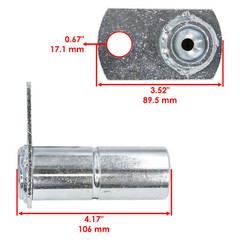 Caltric Lower Tilt Pin Quick Attach For John Deere 4475 5575 6675 7775 8875