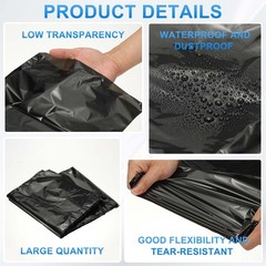50Pcs Shrink Wrap Bags 4 x 8 Inches Black POF Heat Shrink Wrap Bags