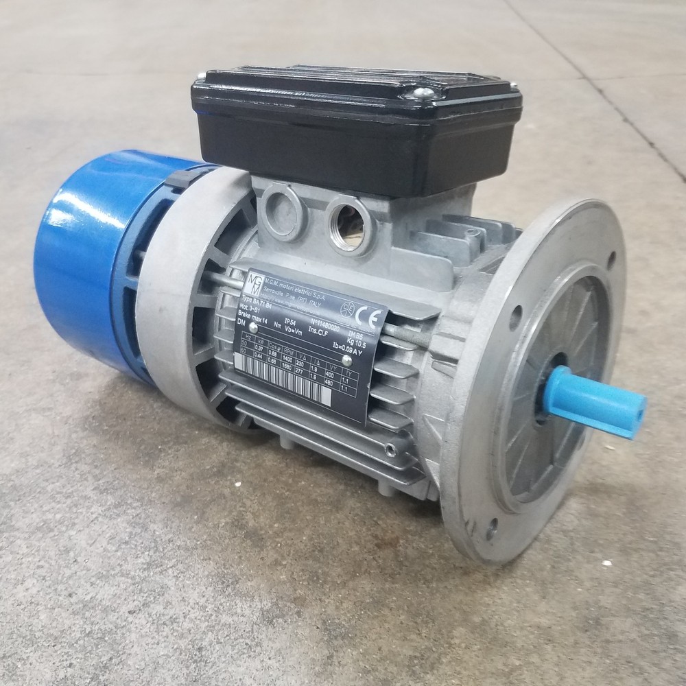 MGM BA71B4 Motor, 1400/1680 Rpm, 230/480 V, 50/60 Hz, 0.37/0.44 Kw – NEW