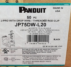 JP75DW -L20 J Hook,Drop Wire,0.75 In, by Panduit – 10 Pack