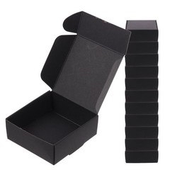 20Pcs Black Mailing Packing Boxes with Compressive Resistance and Clear Design