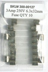 3 amp 250v / 6.3x32mm fuse / 3AMP 250 volts /Fast Blow/ Lot of 10