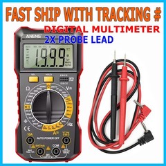 Digital Multimeter LCD Voltmeter Ammeter Ohmmeter Volt AC DC Tester Leads Meters