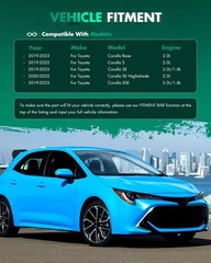 Rear Window Roof Top Spoiler Lip Wing Gloss Black for 2019-2023 Hatchback