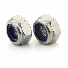 304 Stainless M6 M8 M10 M12 Left Hand Thread Nylon Insert Lock Nuts Nyloc Nuts