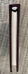 Vintage Red Burgundy leather CR Gibson Address book, made in USA Gold Lettering