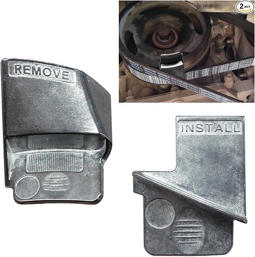 2-Piece Stretch Belt Mate Kit, Auxiliary Pulley Belt Removal and Installation To