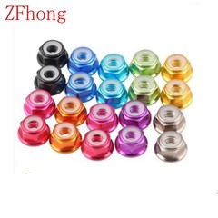 2-10PCS Aluminum Flange Nylon Lock Nuts M2-M8 for RC Model Parts Colorful